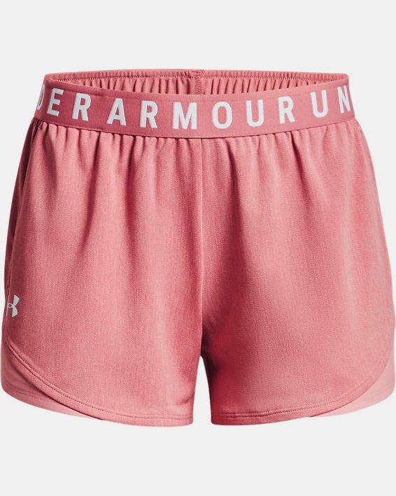 Women's UA Play Up Shorts 3.0 Twist, Pink, pdpMainDesktop image number 4